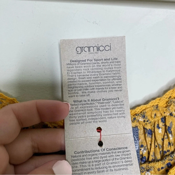 ✨NWT Gramicci Yellow Highland Floral Olivia Roisin Shift Dress Size Medium - Picture 6 of 12